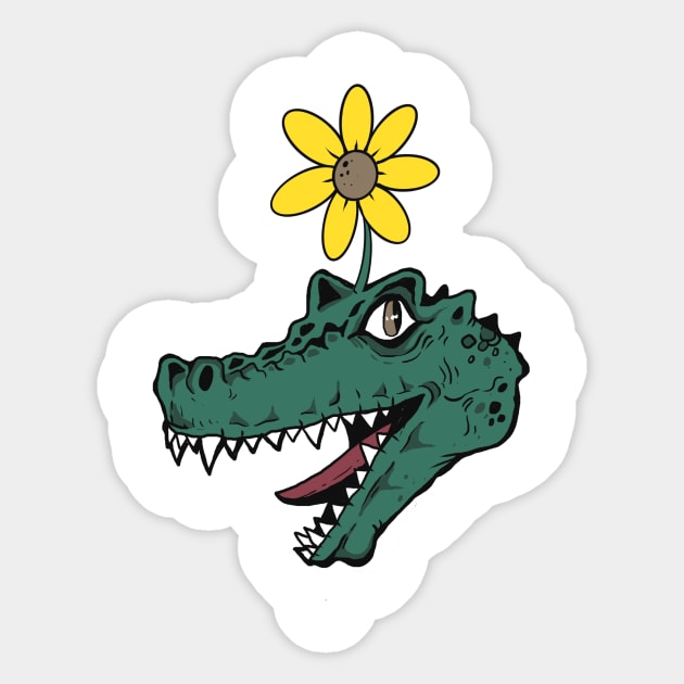 Crocodile head Sticker by Paundra